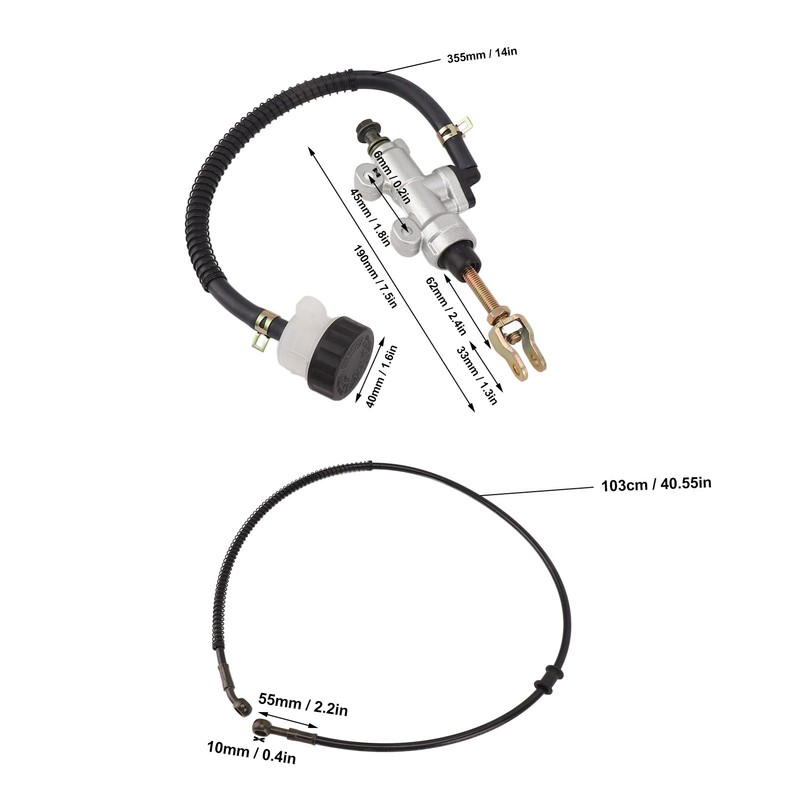 Rear Brake Master Cylinder Reservoir Hose Line Heat Resistant Efficient