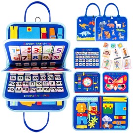 Busy Board German Educational Toy from 2 Years, Motor Skills Toy Activity Board Montessori Toy from 1 2 3 4 5 Years, Montessori Busy Board Baby Toy Children's Toy Children's Gifts from 2 Years