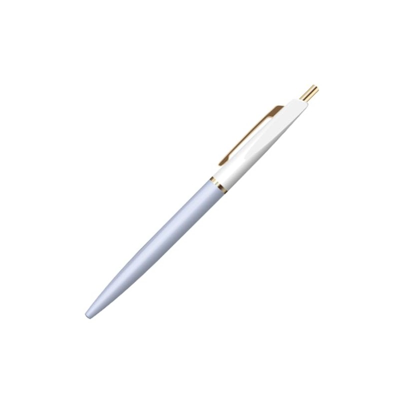 Anteric BP1SWXAB Oil-based Ballpoint Pen, 0.5mm, Snow White x Aqua