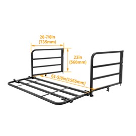 ALMULOO Universal Truck Bed Extender Fit for Most Full-Size Truck Beds with Fold-Down Tailgate Compatible with Ford Dodge Ram Toyota Tundra Nissan Titan Chevrolet Silverado GMC Sierra 62x29x22 Inch