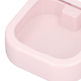 Portable Hair Tie Organizer, Hanging Stackable Mini Travel Organizer Box Case with Clear Lid for Organizing Bandaid Pin Cotton Swabs Small Items(Pink)