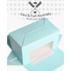 Gcardist Light Blue Cupcake Container Double Cupcake Stand Disposable 15