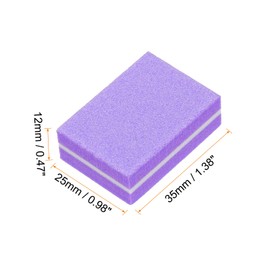 sourcing map 20pcs Mini Nail Buffers, 100/180 Grit Nail Sanding Blocks, Bulk Nail Buffing Polishing Blocks Professional Nail Polisher Set for Acrylic and Natural Nails, Purple