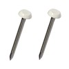 50 x 40mm White UPVC Poly Top Pins Nails Plastic