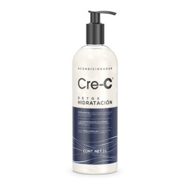 Acondicionador Cre-C Detox Hidratación 1L Hidratación Profunda, Suavidad y Fortalecimiento Fórmula Herbal para Cabello Limpio y Saludable