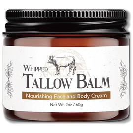 ANGELYCIA Beef Tallow for Skin | 100% Grass Fed Handmade Tallow Face Moisturizer | Face & Body | Whipped Moisturizer | 100% Natural Tallow Balm | No Parabens | Sensitive & Dry Skin, Eczema, Psoriasis