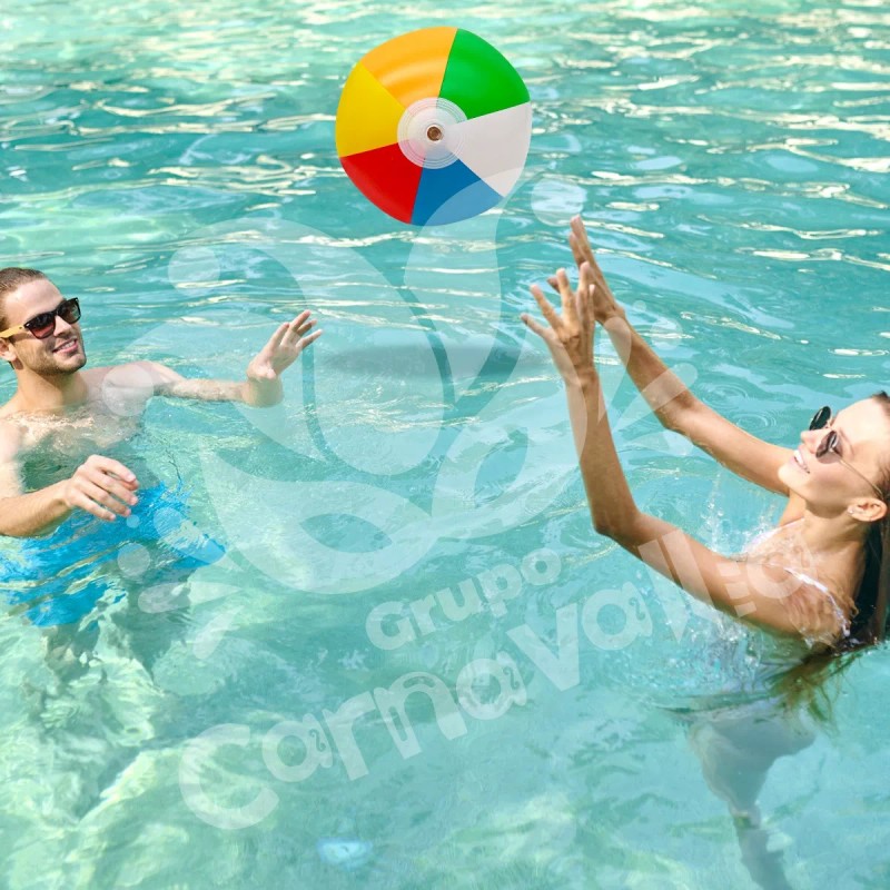 Grupo Carnavallia Pelota Playera Inflable Colores Acuatica Alberca Pool Party
