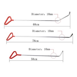 Houshan Paintless Dent Repair Tools 6 Pieces of Dent Removal Rods with Awl Head Paintless Dent Removal Kit Car Auto Body Dent Removal of Hail Dents and Door Ding (3pcs Rod 20 pcs Pen)