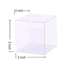 YOZATIA 25PCS Transparent Boxes 2 x 2 x 2 inch, Candy Box, Clear Favor Boxes Gift Box for Wedding, Party and Baby Shower Favors
