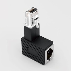 Airlia Setagaya Electric Nakamachi 4-chome LAN Connector, L Shape, Angle Change, RJ45, UTP, CAT6A, Supports 10 Gigabit