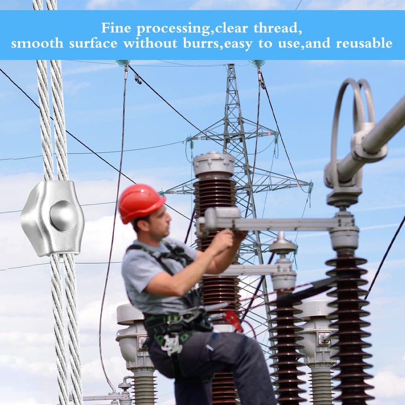 LYCXAMES M3 Wire Rope Clamp, Pack of 10 3 mm