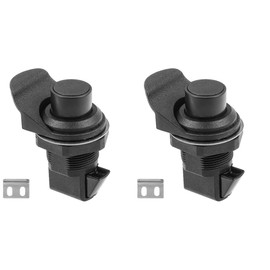 VILLCASE 2pcs Push Button Lock: Catch Lock Replacement for RV Boat Cabinet Drawer Cupboard - Keyless Convenience - Versatile Use - Black