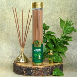 The Aroma Factory Agarbatti, Luxury Precious Patchouli Incense Sticks, Low Smoke & Zero Charcoal, Premium, Fresh, & Fruity Fragrance for Home, Meditation, 100g X 1Bottle Pack