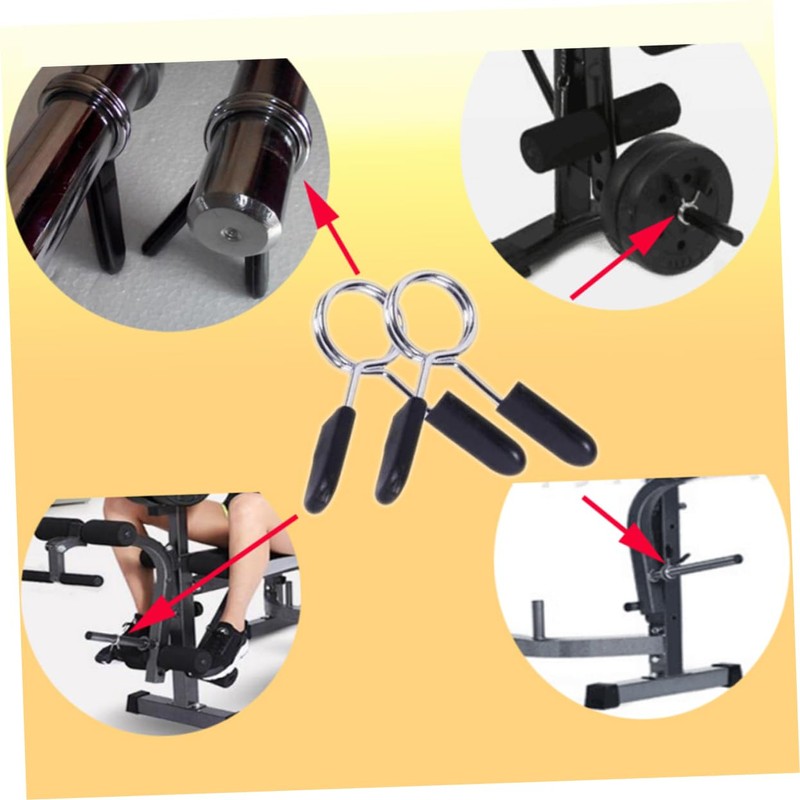 WHAMVOX 27mm Barbell Spring Clamp Barbell Spring Clip Collar Weight