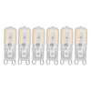 6pcs G9 LED Bulb 5W Transparent Cover 22LED Dimmable G9