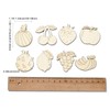 UR URLIFEHALL 100 Pcs Unfinished Wooden Cutouts Fruit Wood Shapes
