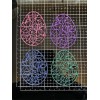 4 pc jewel tone Glitter easter eggs die cut cardstock