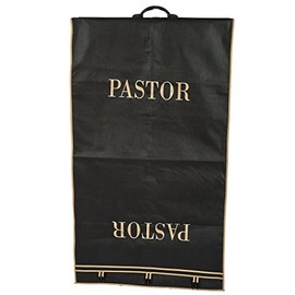 Mercy Robes Black/Gold Pastor Vestment Carrying Bag (2 pounds, Polyester/Nylon Cover, Zipper Closure, Web Handle, Adjustable Strap, Duffel Bag)
