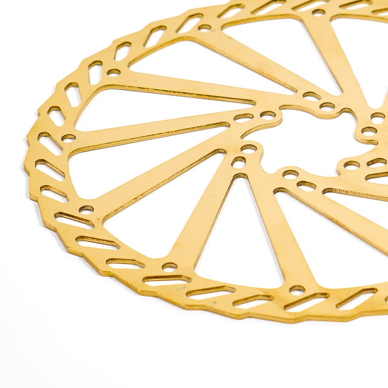 Chooee 203mm Disc Brake Rotor，MTB Brake Rotor 203mm With Bolts，2pcs，Gold