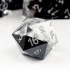 Haxtec Sharp Edge DND Dice Set Black Swirl Resin Dice