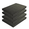 CandS 1.75" Thick Black Polyethylene Foam Sheets (4-Pack) - 16x12"