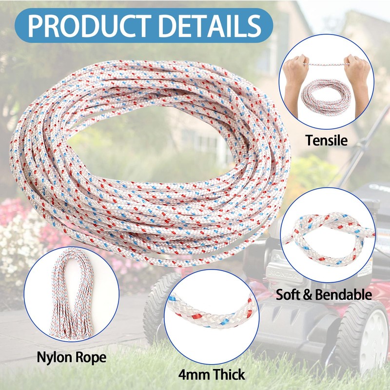 10 m Starter Rope Lawnmower, Replacement Starter Rope, Starter Rope