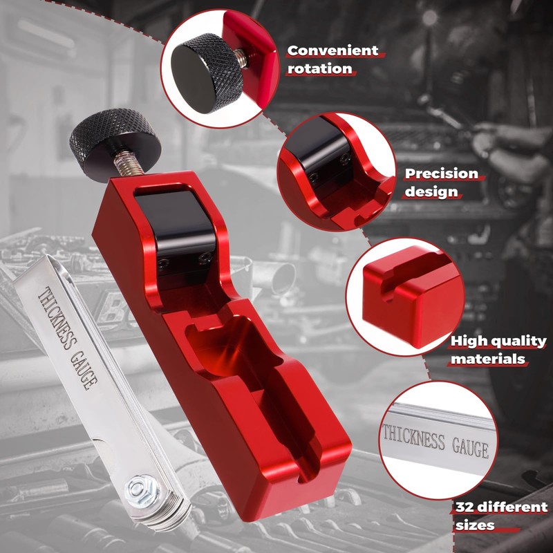 Zihvfzu Universal Spark Plug Gap Tool with 32 Blades Steel