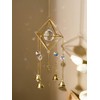 Yimofy Crystal Suncatcher Bell Wind Chime for Window Hanging Rhombus