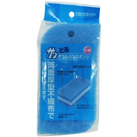 Ohe Quick Double Bath Sponge, Blue, Width 7.3 x Depth 3.1 x Height 2.0 inches (18.5 x 8 x 5 cm) No. 67126