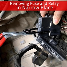 SPEEDWOX Relay Puller Pliers Fuse Remover Tool 9" Auto Fuse Puller Tool Relay Pliers for Removing relays and Fuse on Vehicles 4" Maximum Opening Auto Metal Relay and Fuse Remover Tool