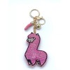 Bling Pink Llama Diamond Keychain Glitter Golden Tassel Charm Accessory