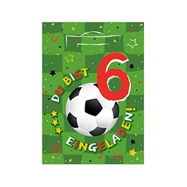 12 Invitations for 6th Birthday Party 6th Birthday Boy Football