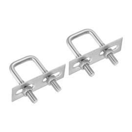 PATIKIL M6x30x50mm Square U-Bolts Kit, 2Set 304 Stainless Steel Square U Shaped Bolts Replacement Parts with Frame Plates and Nuts for Ski Board Sailboat Trailer