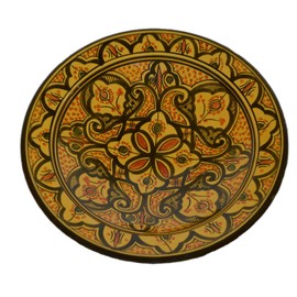 TreasuresofMorocco Plates Moroccan Handmade Ceramic Serving, Wall Hanging, Exquisite Colors Decorative 14 inches Diameter