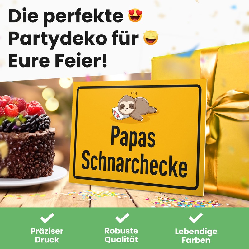 DankeDir! Papas Schnarchecke Sign 30 x 20 cm Christmas Father