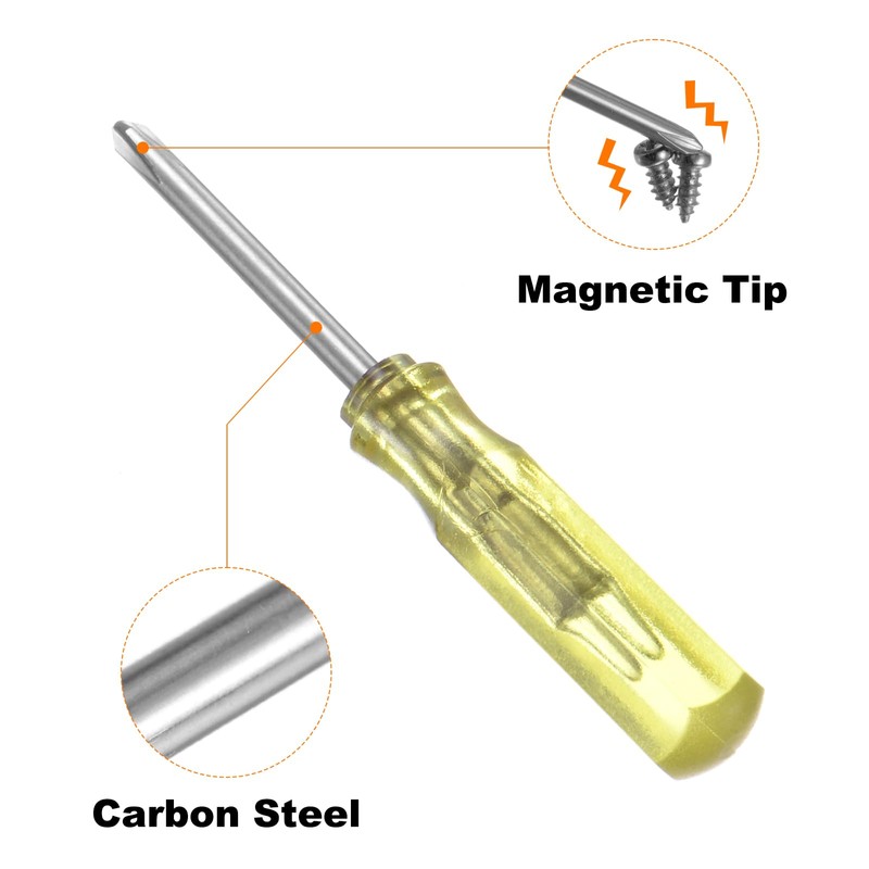 sourcing map 8Pcs PH0 Mini Phillips Screwdriver 2mm Magnetic Cross