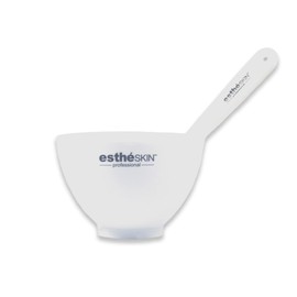 estheSKIN Mixing Bowl & Spatula 2pcs Set for Modeling Rubber Mask – Flexible Silicone Bowl & Smooth Spatula for Facial Mask Mixing – Easy to Clean & Reusable