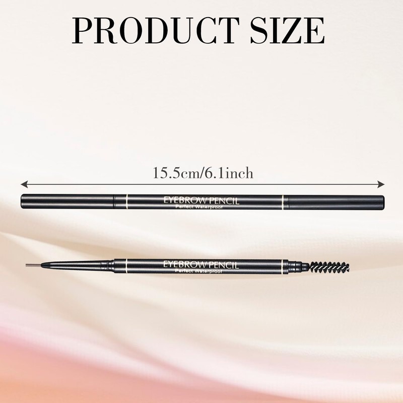 Eyebrow Pencil, Ultra-Slim Eyebrow Dual Ended with Mechanical Brow Pencil