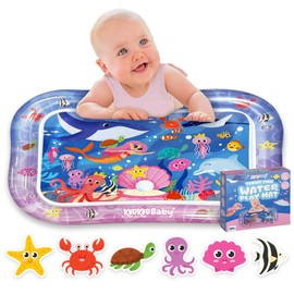 KooKooBaby Water Tummy Time Mat - Large Sensory Baby Water Mat for Tummy Time & Motor Development - Leak-Proof, Durable Play Mat for Babies 3 Months+ - Infant Water Play Mat for Baby Boys & Girls