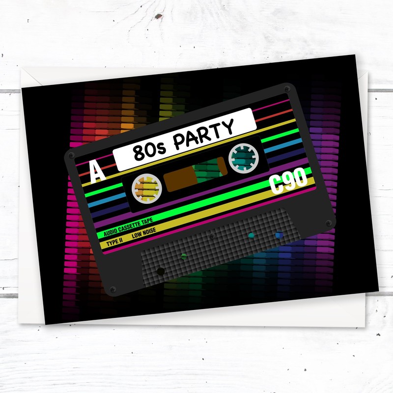 Olivia Samuel 20 x 80s Party Invites from Ready to