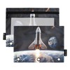 TEAMOMAS Space Rocket Nasa Earth Pencil Pouches for 3 Ring
