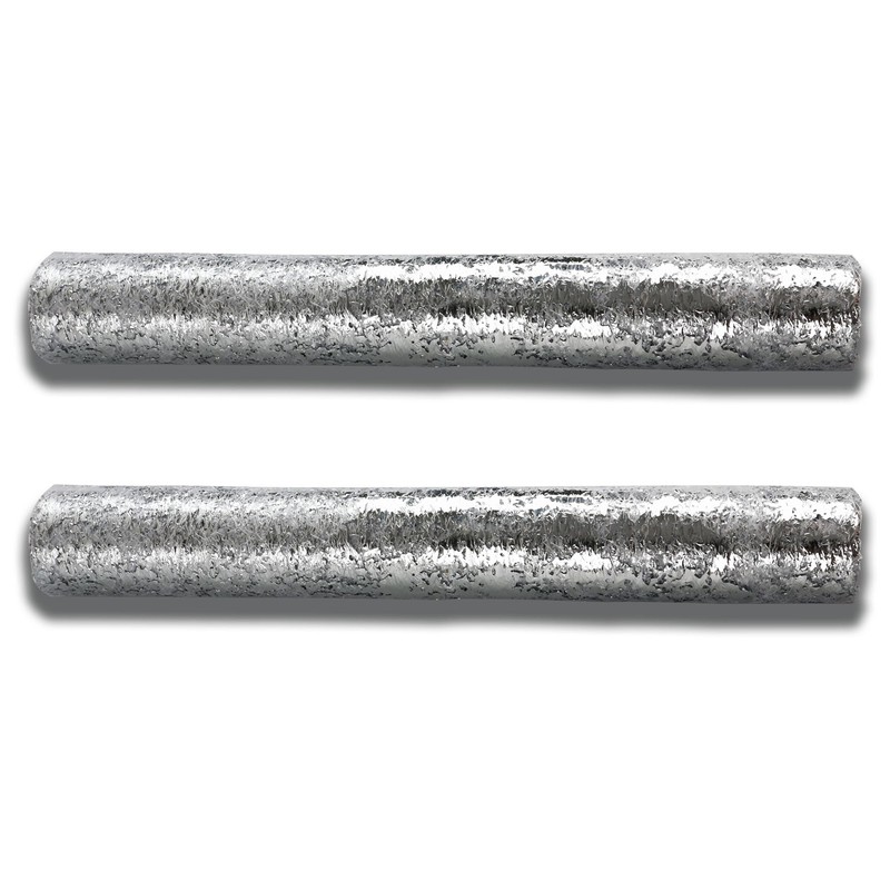 2 x Silver Table Runner 275cm, 28cm Width Hollow Metallic