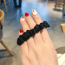 12Pcs Satin Hair Scrunchies, Black Scrunchies Hair Ties Elastic Hair Bands Ponytail Holder Hair Accessories Stocking Stuffers for Women