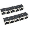 Conector de PCB RJ45 10 piezas RJ45 blindado 8P8C 90