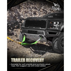 RENO F150 Tow Hooks, Aluminum D-Ring Front/Rear Tow Hook Shackle Mount Kit Compatible with F150 Raptor 2WD/4WD - Replaces OEM 4L3Z17A954AA, 6L3Z17A954AA, NL3Z17A954A (Black, 2PCS)