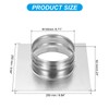 PATIKIL 6" Duct Connector Flange, Dryer Vent Wall Plate Square