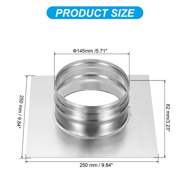 PATIKIL 6" Duct Connector Flange, Dryer Vent Wall Plate Square