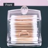 MOSIKER 10oz Clear Acrylic Small Qtip Holder,Swab Dispenser Cotton Ball