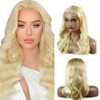 Weeybay 4x4 HD Transparent Lace Front Wigs #613 Blonde Body