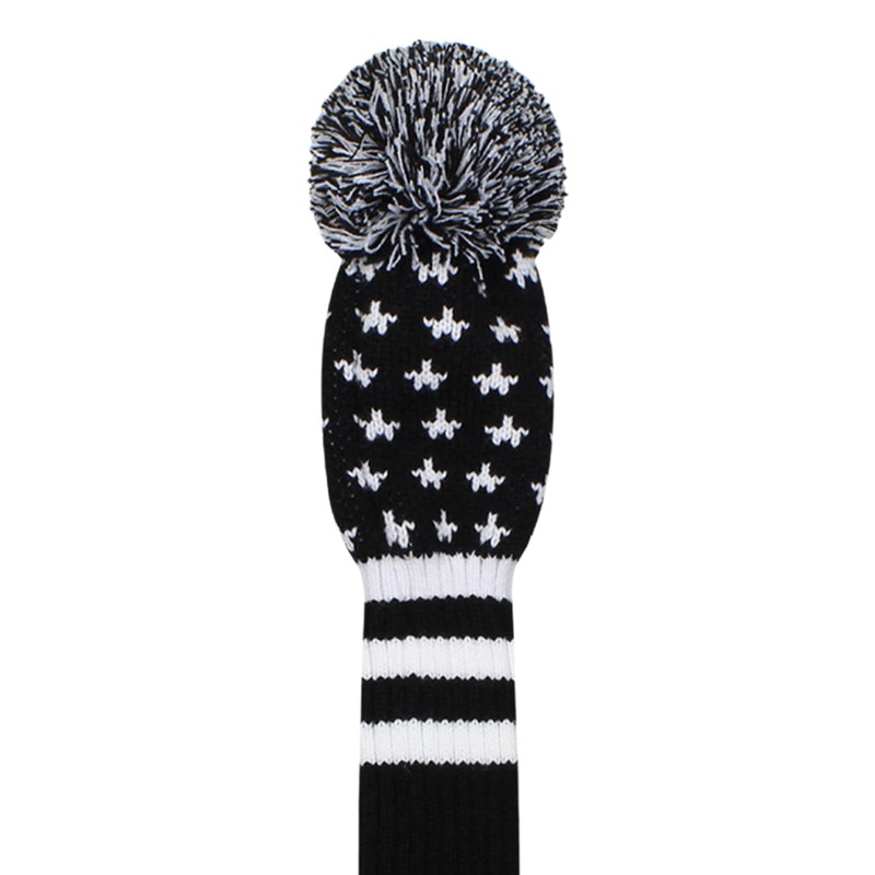 Black Stars Golf Head Covers, Set of 4, Fit Driver